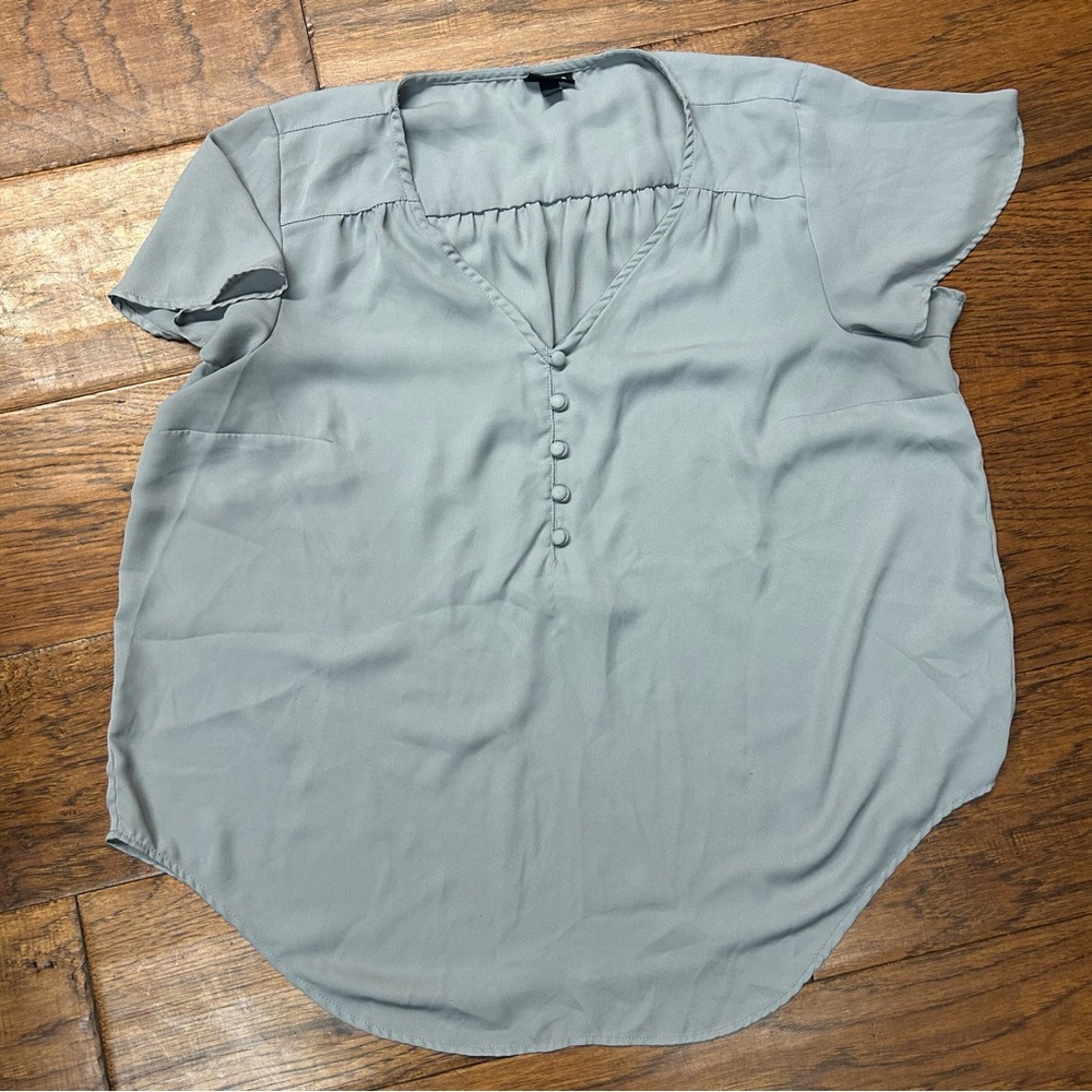 torrid Light gray  Button-Front Blouse